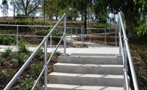 Green Bridge Link Handrail detailing